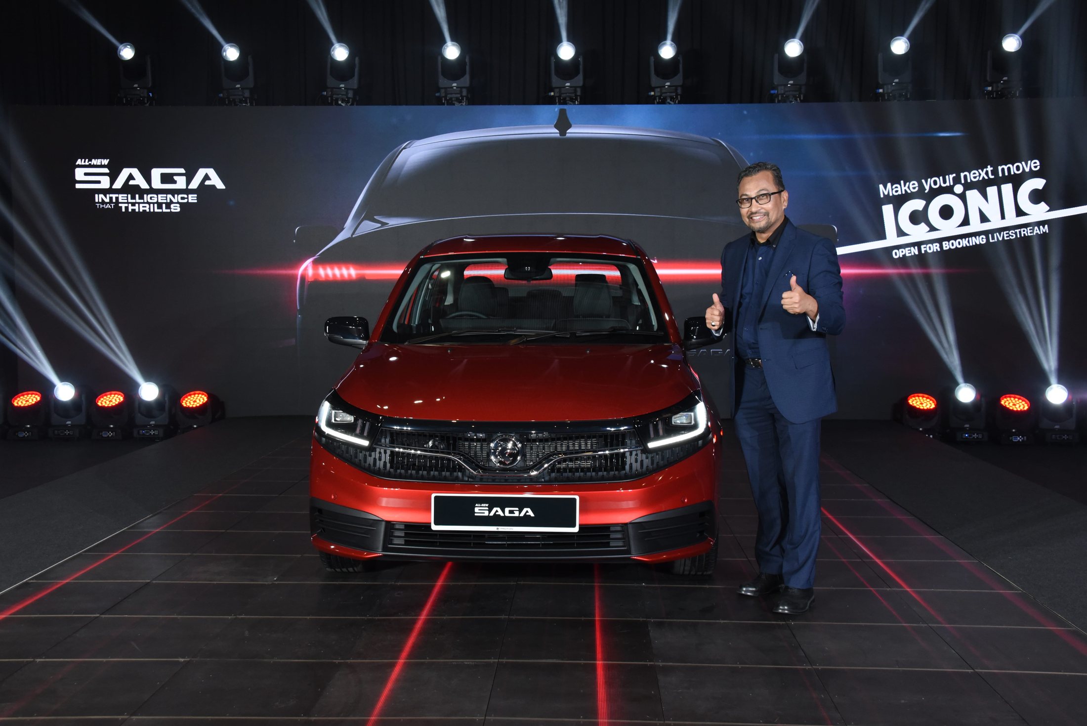 Red Proton SAGA on an official launch stage